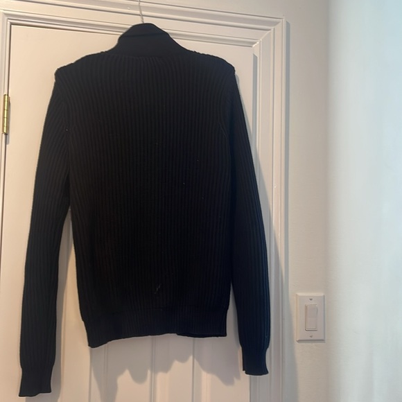 Zara man size large, black cardigan, front open gently used - Picture 7 of 8